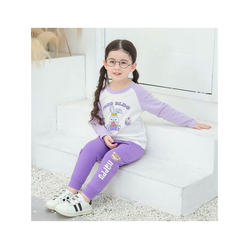 27home Round Neck Bunny Long Sleeve Korean Style Children's Clothing