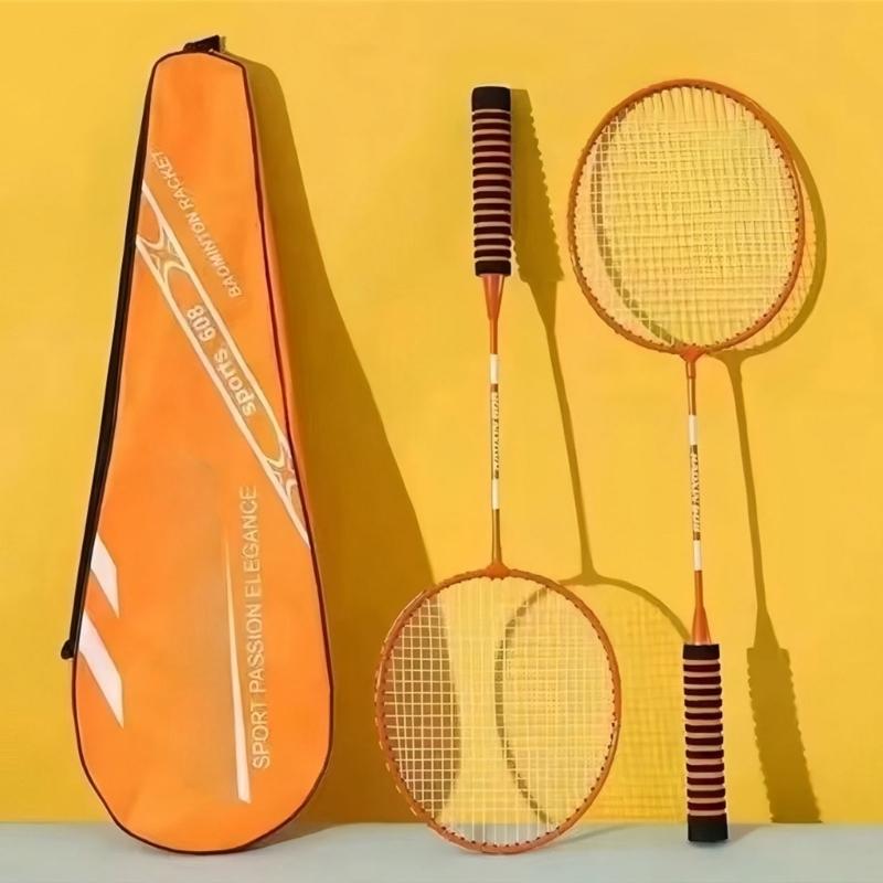 1Pair Shuttlecocks Racquet Light Weight Badminton Racket Set Professional Double Badminton Racquet for 2 Players Playing