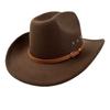Popular Hat Women'S European And American Style Western Cowboy Hat Men'S Ethnic Style Big Edge Top Hat Jazz Hat