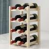2/3/4 Tiers Wooden Wine Racks Home Bar Party Display Glass Holder Shelf Decoration Red Wine Storage Rack Stand Organizer