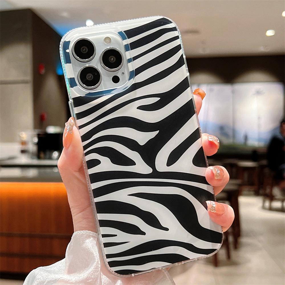 

Модный анимационный телефон для Iphone Pro Mini XR 14 7 6s X XS 11 13 12 Max 6 8 Plus, силиконовый прямой чехол из ТПУ Iphone14plus зебра