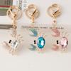 Big Sparkling Crystal Crab Keychain Luxury Women's Bag Pendant Aquarium Souvenir Gift