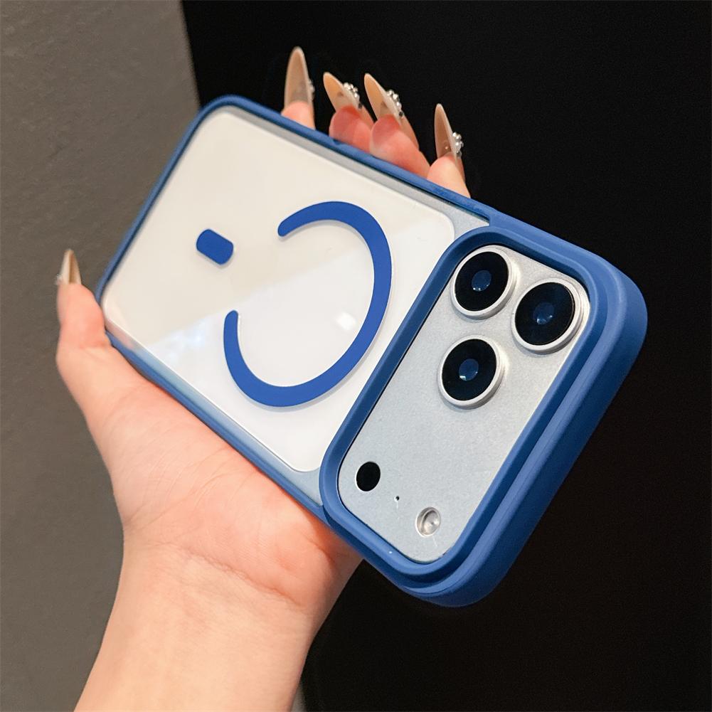 Luxus Bonbonfarbe Magnetisch Für Magsafe Hülle Für iPhone 17 Pro Max Klar Matt Kante Hybrid Silikon Weich Hart Rückabdeckung Schale