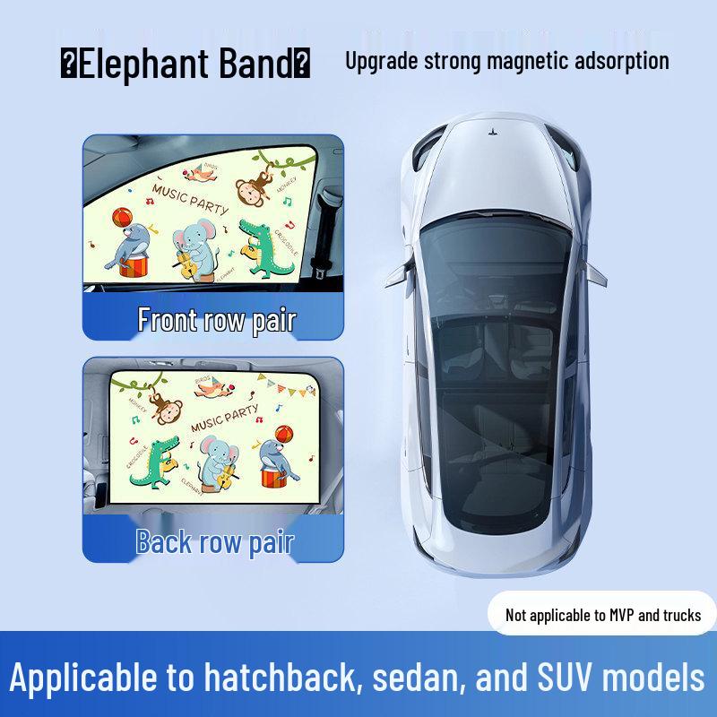 Sedan Window Sunshade - Heat Insulation & Privacy Curtain for Car Interior