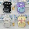 Decor Letters Minimalist Student Backpacks With Transparent Compartments