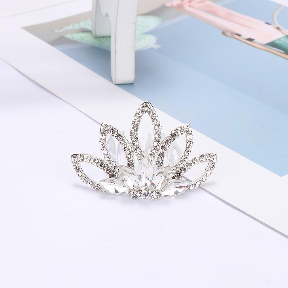 Kids Gift Princess Hairclip Hairpin Tiara Crown Hair Comb Crystal Rhinestone Hair Jewelry Flower