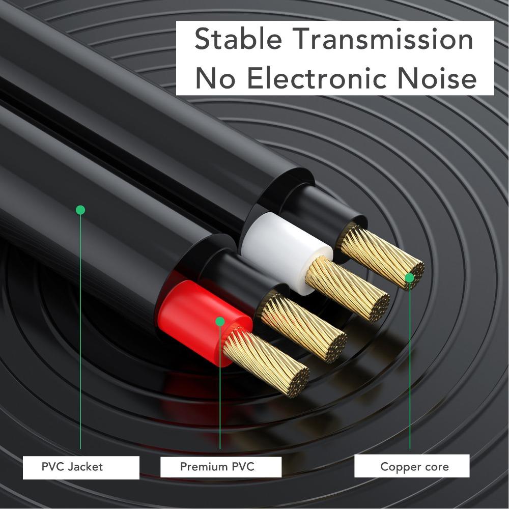 2PCS 1 Male RCA to 2 Male RCA RCA Y Splitter Cable Stereo Audio Cable for DVD TV HDTV VCR CD Player