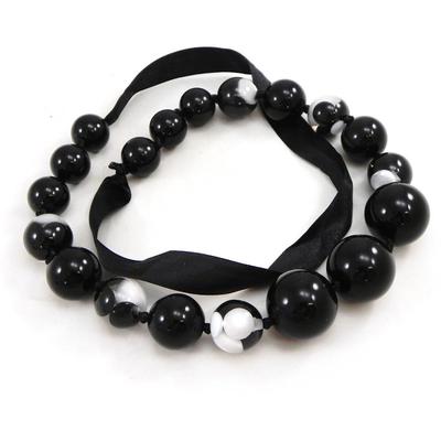 [I2741] - Schwarze 'Kilimanjaro' Designer-Halskette