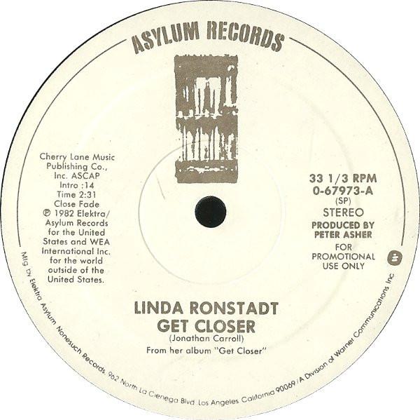 

12inch Record LINDA RONSTADT Get Closer 067973 Asylum Records 1982 US Rock Used