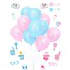 Gender Reveal Party Supplies Photo Props Blue Pink Balloon Flag Banner Balloon 
