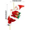 Electric Santa Climbing Rope Decoration, Climbing Santa with Music, Battery Operated Climbing Santas Claus, Funny Musical Christmas Tree Ornament,