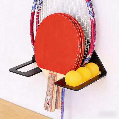 Table Tennis Storage Display Rack Wall-Mounted Floor-Standing Dual-Use Multi-Layer Adjustable Home Sports Goods Accessories Orga