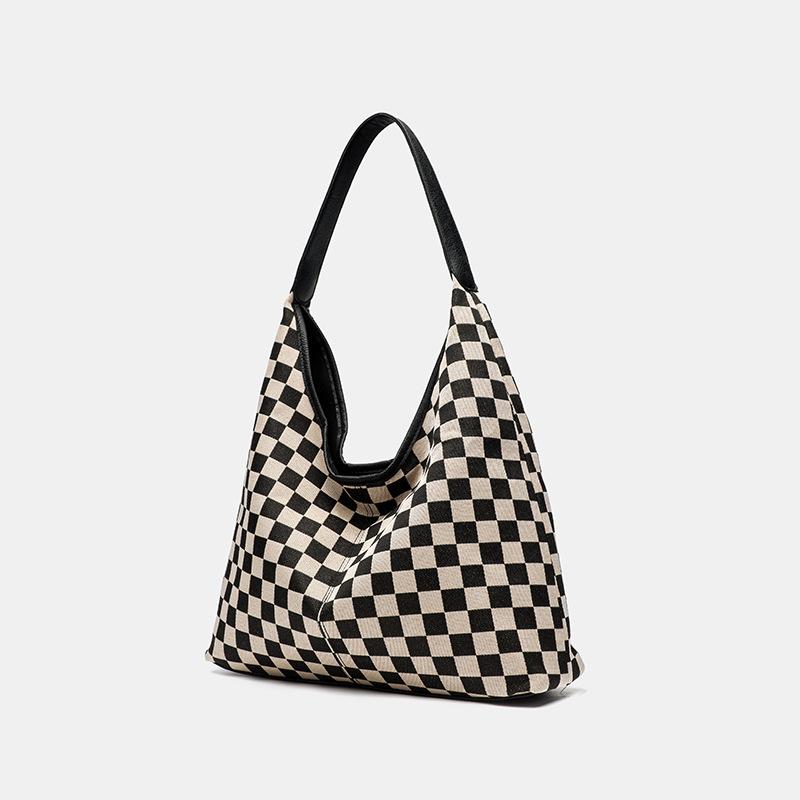 Women'S Bag Plaid Tote Bag Shoulder Bag Women'S Fashion Trend Large-Capacity Commuter Bag Women'S