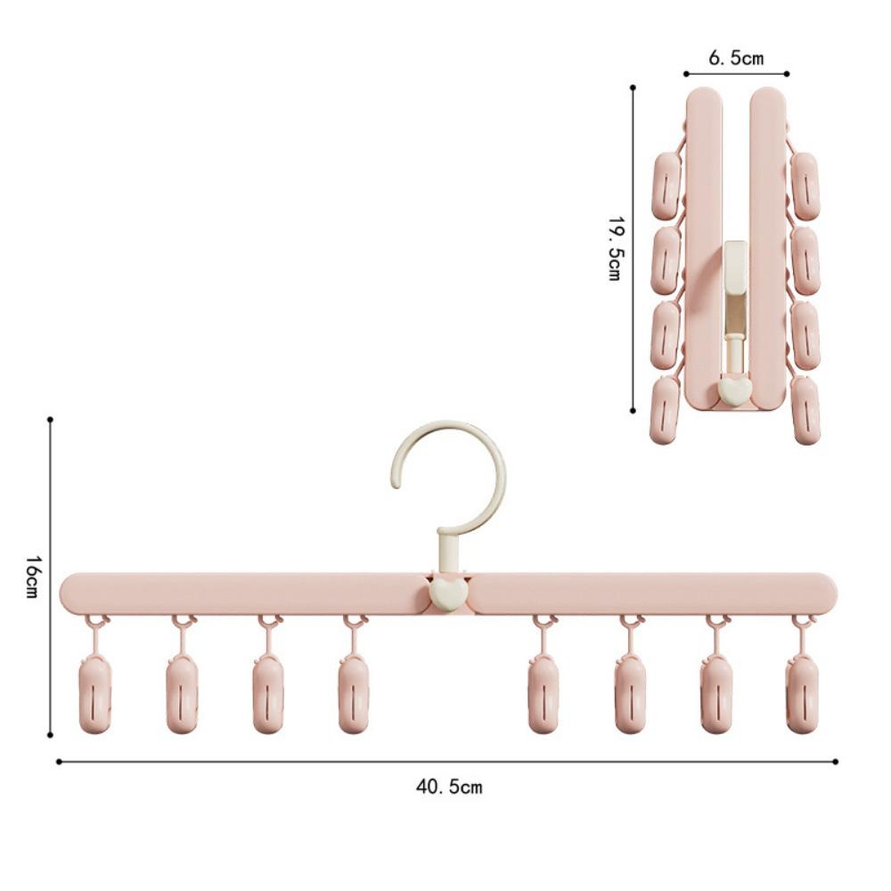 

Windproof Clothes Drying Rack 360° Rotaion Clothes Hanger New Socks Clip Household Travel розовый