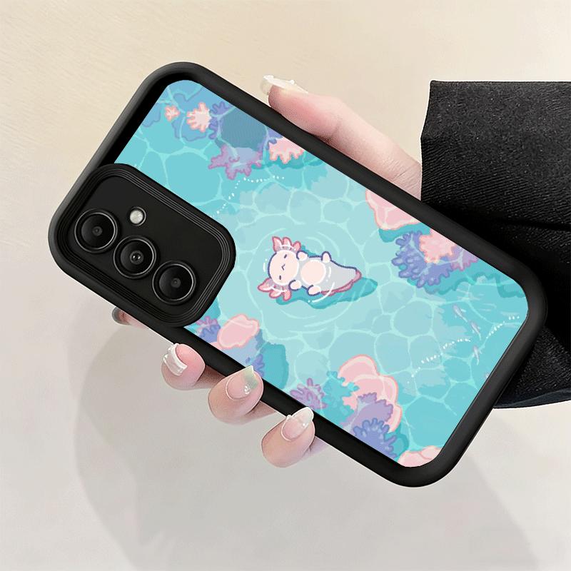 Phone Case for Samsung Galaxy A17 A16 A15 A14 A13 Axolotl Cartoon Cute A56 A36 A26 A55 A35 A25 A54 A34 A24 A53 A33 A23 A07 A06