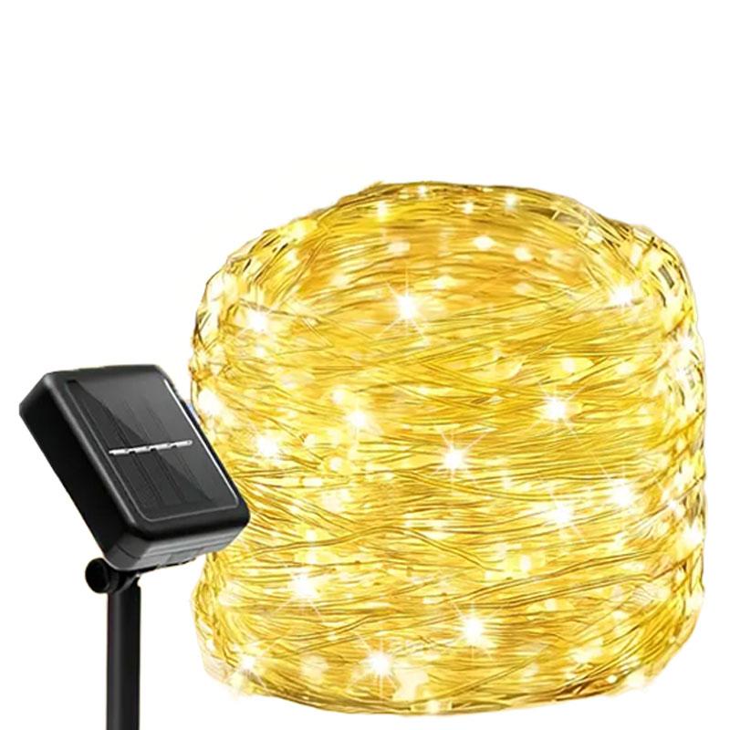 

Солнечные Рождественские Огни Уличные Солнечные Гирлянды Светодиодные Сказочные Фонари Мерцающая Елочная Гирлянда для Рождества Сада Патио Вечеринки Свадебного Декора solar 50LED 7M&None