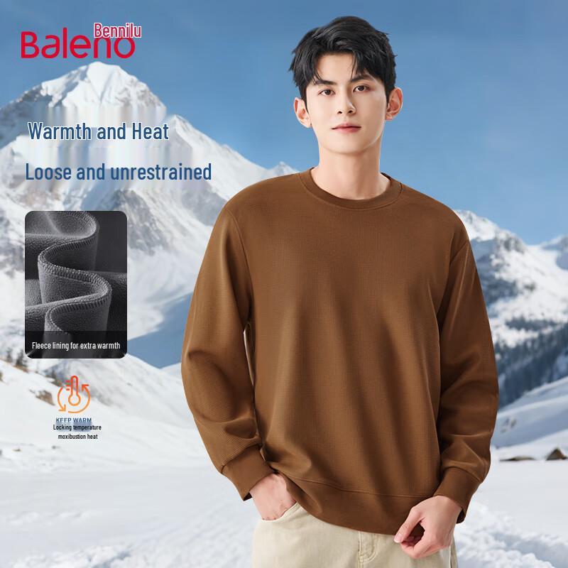 

Baleno Men s Fleece-Lined Round Neck Sweatshirt 5XL