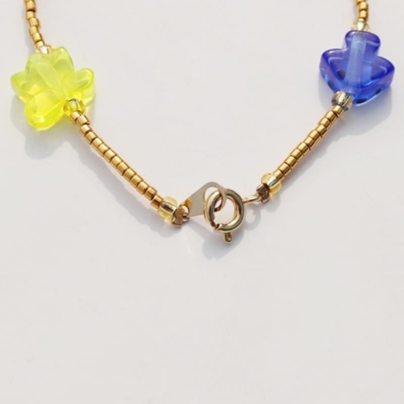 BONBEAU Unique and fun charms gold beads Bracelet Color motif charm gold bead bracelet (band type, ring type)