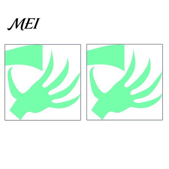 Spooky Night Atmosphere Decor Halloween Glow in The Dark Wall Stickers, Luminous Ghost Hand And Bat Removable PVC Stickers Decals, Horror Theme