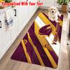 Brisbane Broncos Custom Name Flannel Rug Kitchen Mat Non Slip Floor Carpet Personalized Home Decor