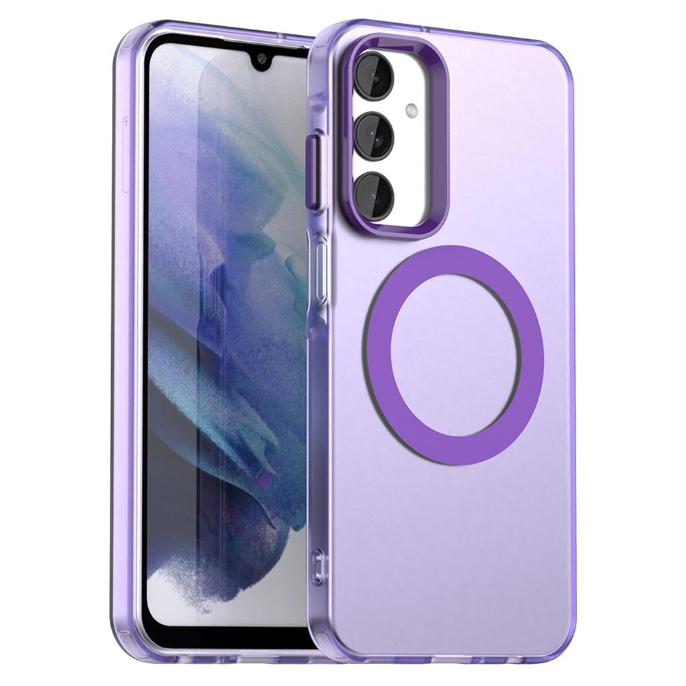 

Для Samsung Galaxy A25 5G (Глобальний) (161,0 x 76,5 x 8,3 мм) Чохол сумісний з MagSafe PC+TPU+PET Протиударний чохол для телефону Purple