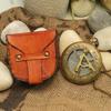 Set os 3 Brass Compass with Leather Case 5.08 cm Nautical Sundial for Explorer, Steampunk, Hiking, Gifting Maritime Gift for Him, Her