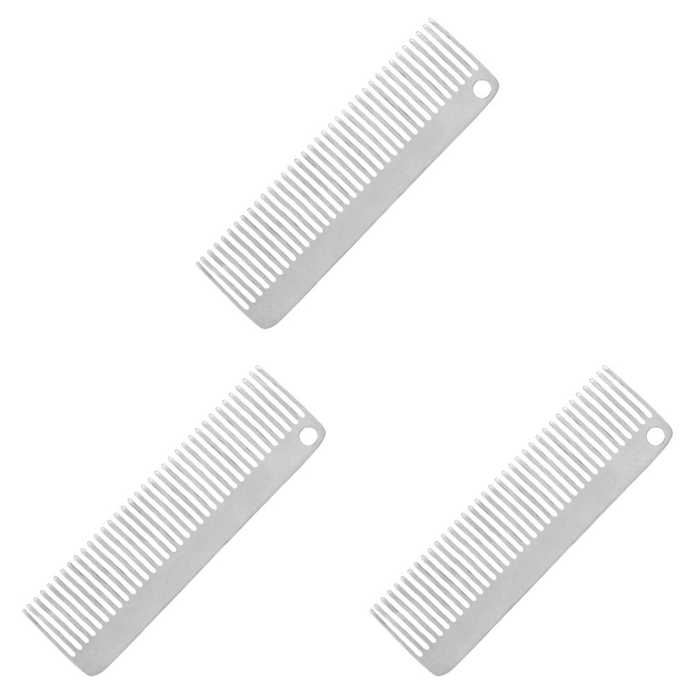 Portable Combs Titanium Alloy Combs Camping Keychain Accessories Outdoor Small Tool Anti-Static Lightweight Pocket Titanium Comb