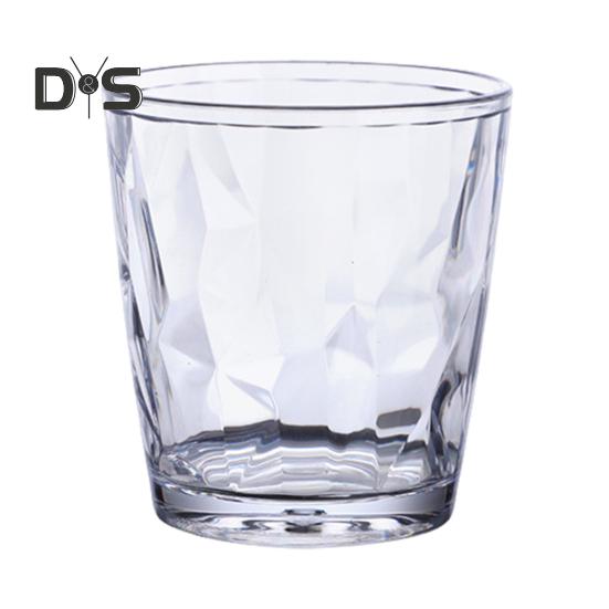 Barevné průsvitné kelímky na vodu 310ml s diamantovým vzorem, nerozbitné, tepelně odolné, bez BPA, stohovatelné sklenice pro domácí večírky a restaurace