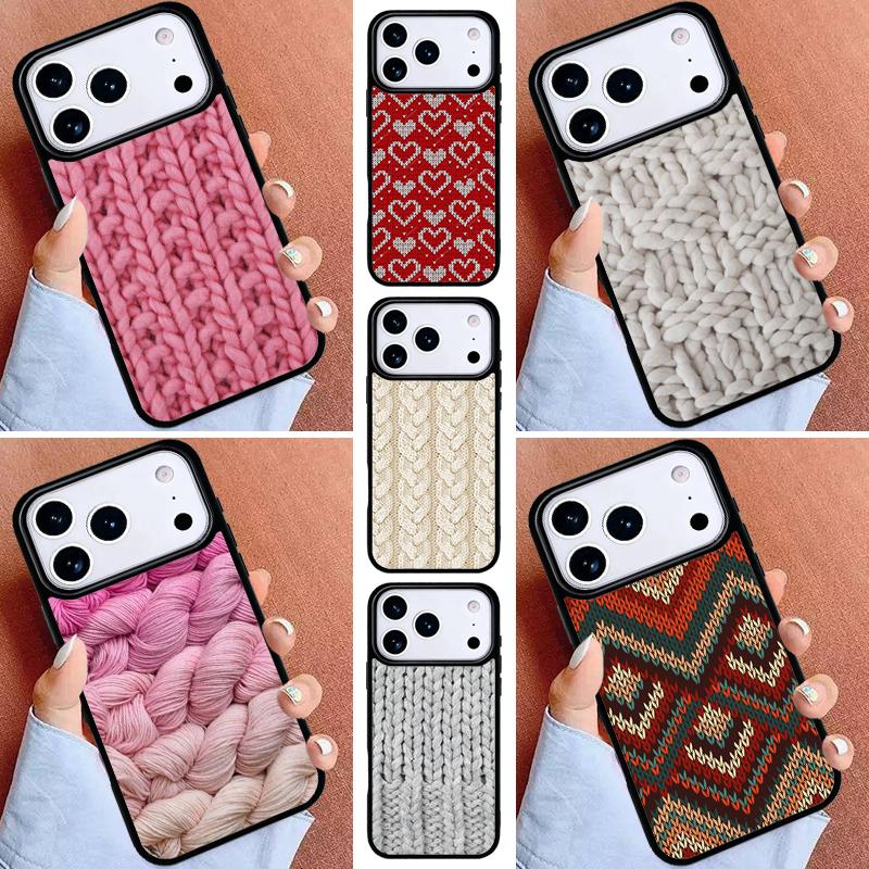 Sewing Knitting Crochet Phone Case for iPhone 17ProMax 12 13 14 15 16e 17 Pro Max Plus Air Cover