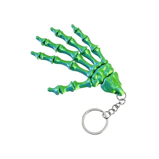 Skelet Hånd Nøglering, Leddelt Skelet Hånd Fidget Nøglering, Fleksible Gotiske Skelet Hænder Vedhæng, Halloween Spooky Gotisk Nøglering til