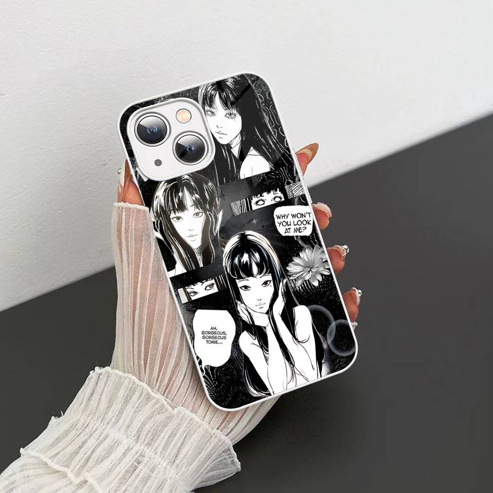 Horror Comic Tomie Tempered Glass For Iphone 14 13 12 11 Pro Mini XS MAX 14Plus X XS XR Cover