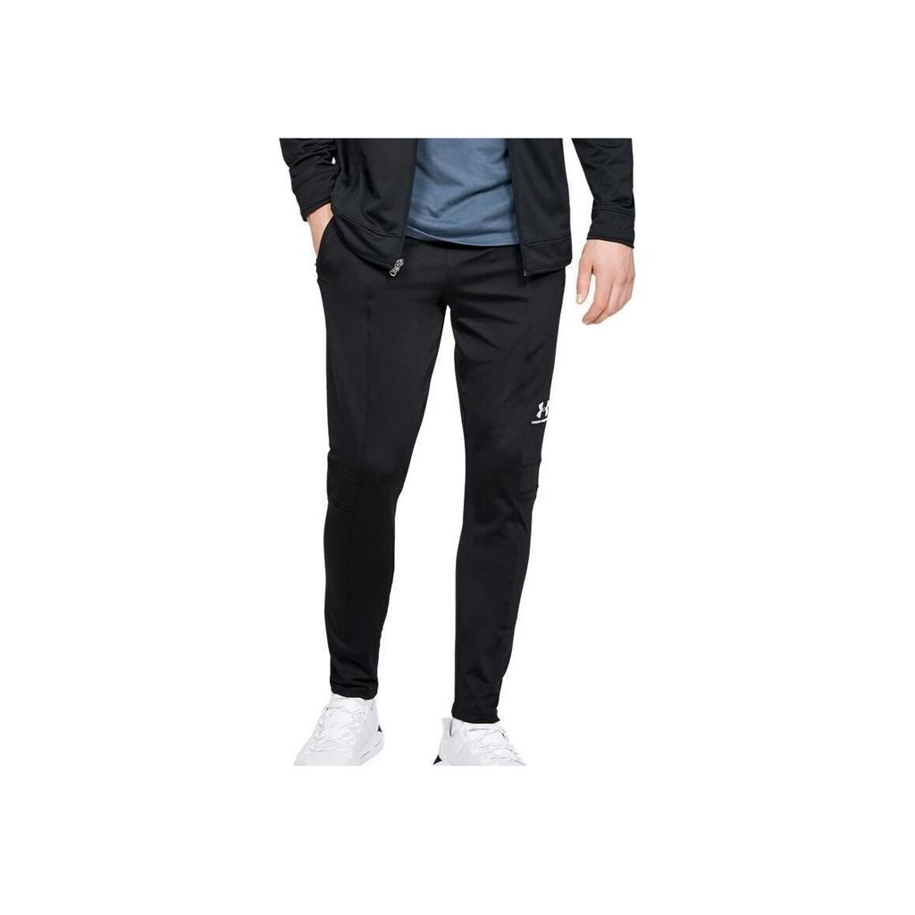 Under Armour Solid Color Logo Print Elastic Waist Sports Pants Men Bottoms Black 1343913-001