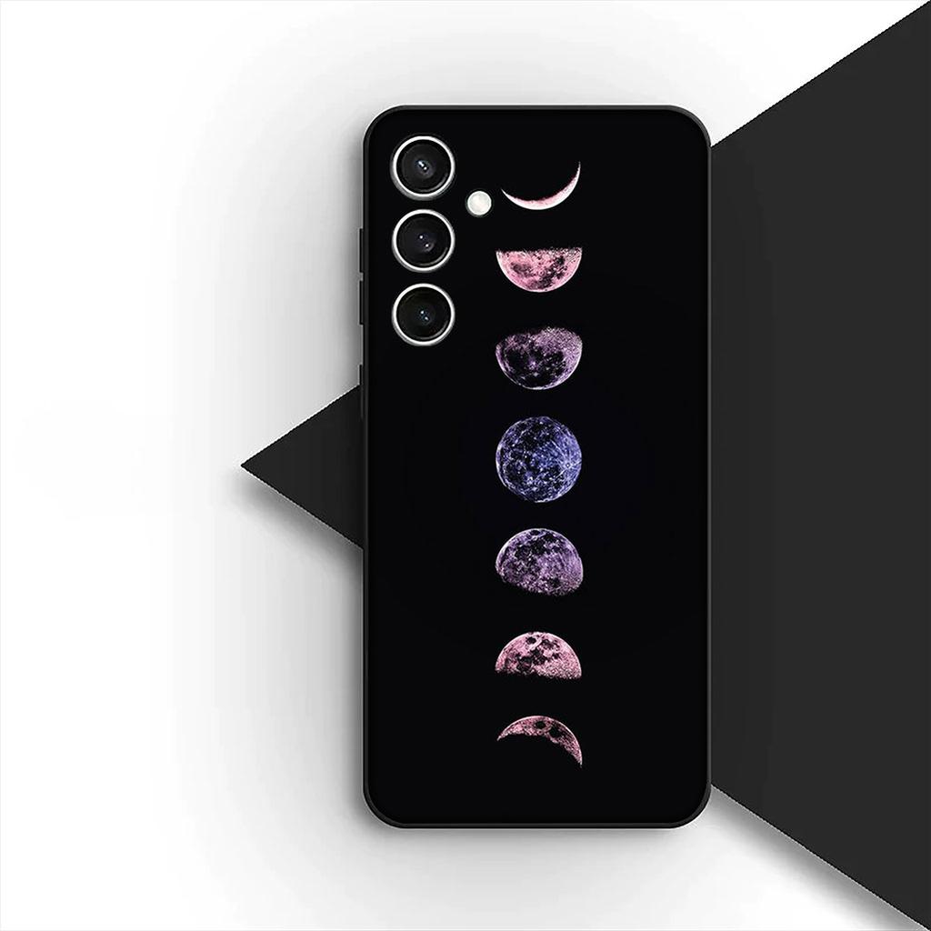 Hülle Mond Cartoon Himmel Astronaut Sterne für Samsung Galaxy S22 S21 S20 Fe Ultra S9 Plus + A13 A22 M21 M31 M55 M15 Handyhülle