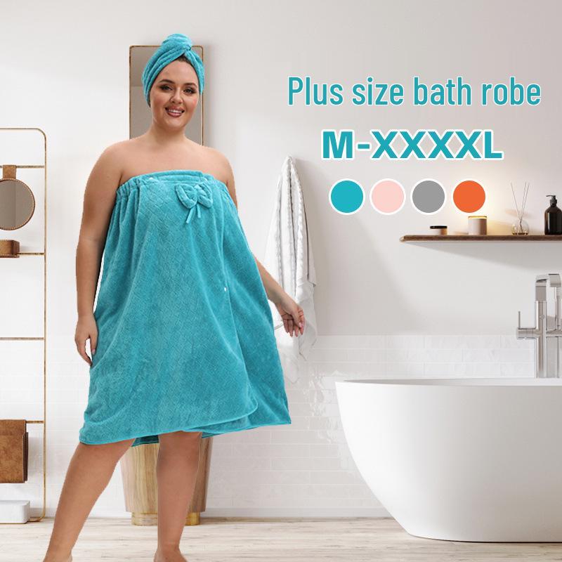 Plus Size Quick-Dry Absorbent Bath Skirt Robe