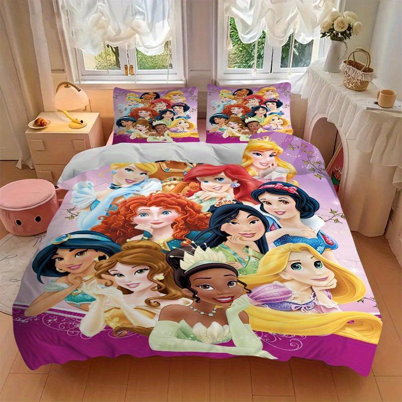 3pcs Disney Princesses Bedding Set Includes 1 Quilt Cover and 2 Pillowcases, Comfortable Q027