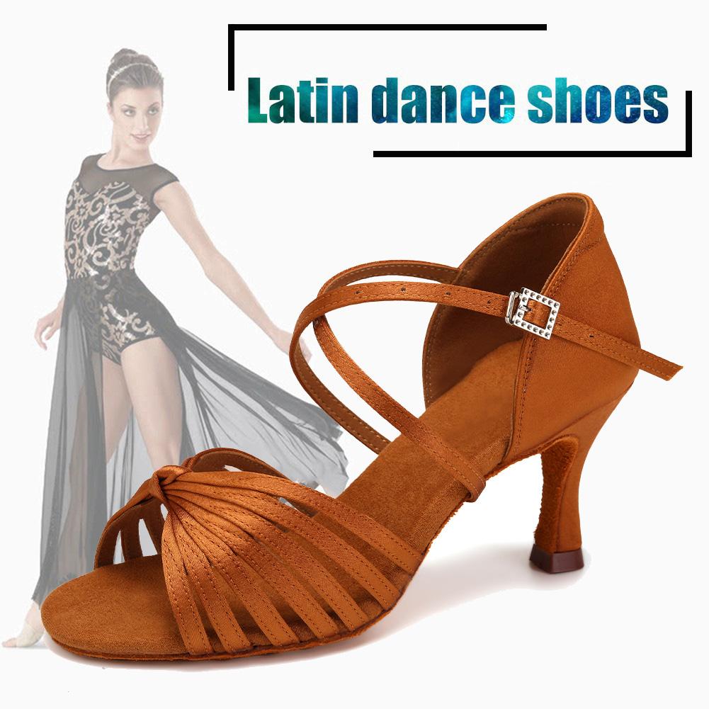 Rosefinch Chaussures De Danse De Salon Latine Femme Fille Jazz Salsa Y Strass Talon Haut Salle De Bal Salsa Tango Chacha Performance Professionnelle Pratique