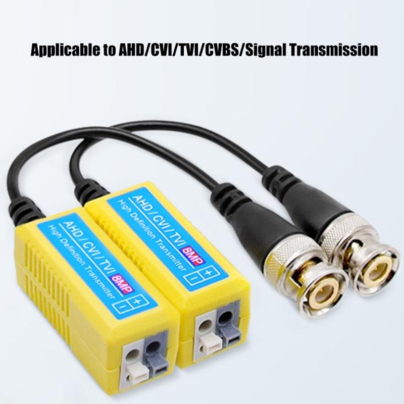 CCTV Video Balun Transceiver, Passive BNC Video Balun Transceiver Transmitters AHD/TVI/CVI/CVBS Connectors for 720P/960P/1080P/3MP/5MP/8MP CCTV