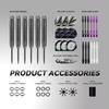 Huanqu 20g Six-Piece Iron Dart Set, Includes Extra Dart Wings and Professional Dart Accessories, Such as Dart Tightening Tool, Spring Ring, Dart Wing