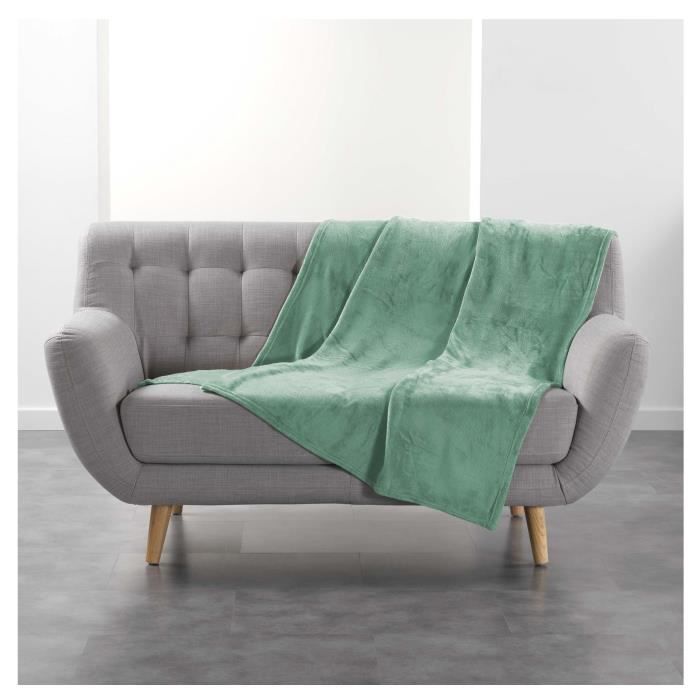 Plaid Flanelle - Flanoux - 125 x 150 cm - Vert