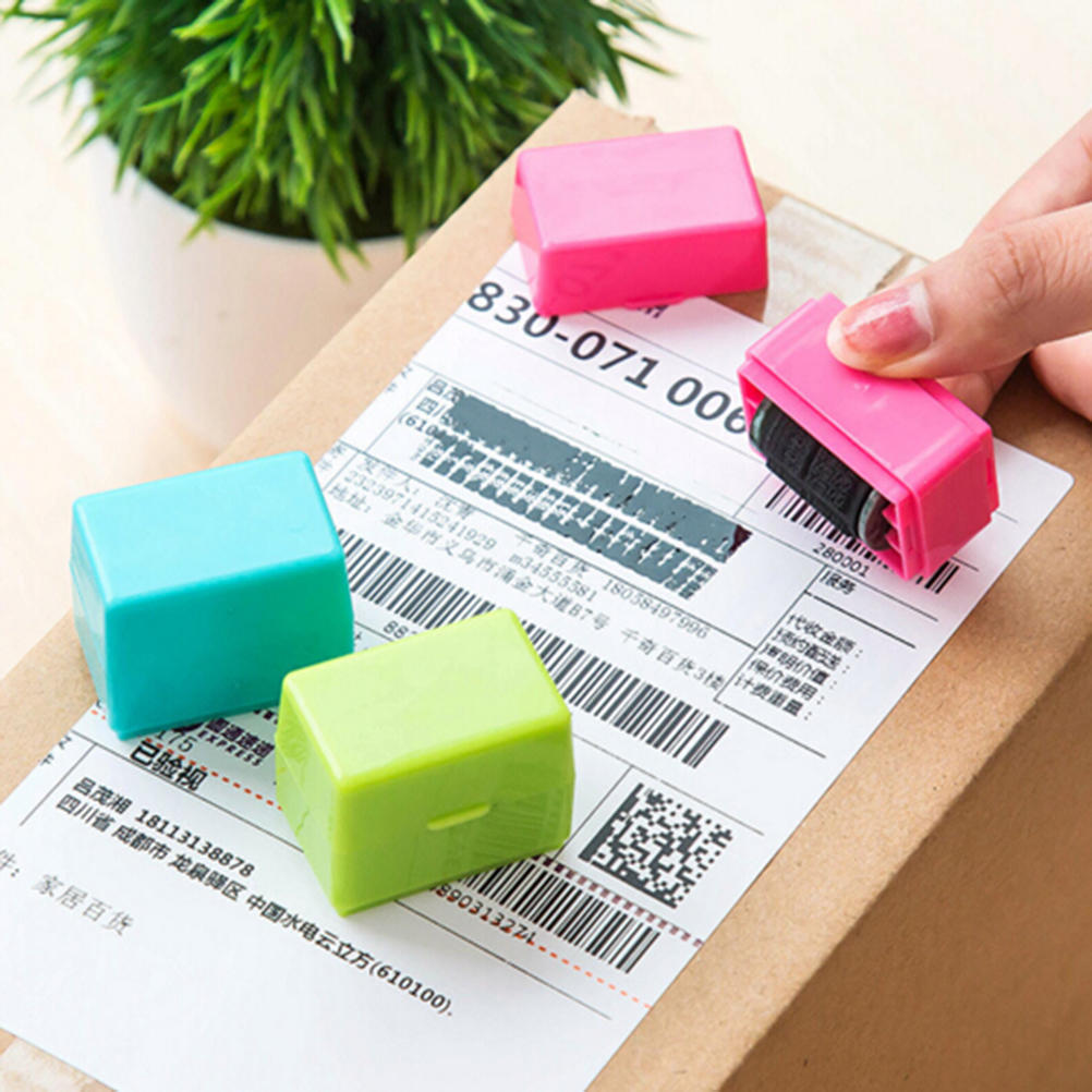 Důvěrná pečeť Zabezpečení Skrýt ID zkomolené Samonabarvovací razítko Ochrana před krádeží identity Stick Důvěrná pečeť