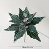 2025 Christmas High-end Flannelette Simulation Flower 28cm Golden Champagne Christmas Tree Decoration Flower Arrangement