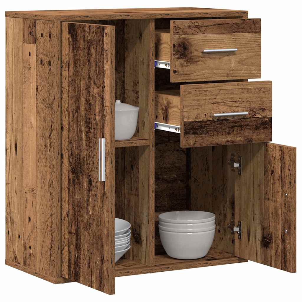 Sideboard with Drawers Reclaimed Wood Look 60 x 31 x 70 cm Engineered Wood
