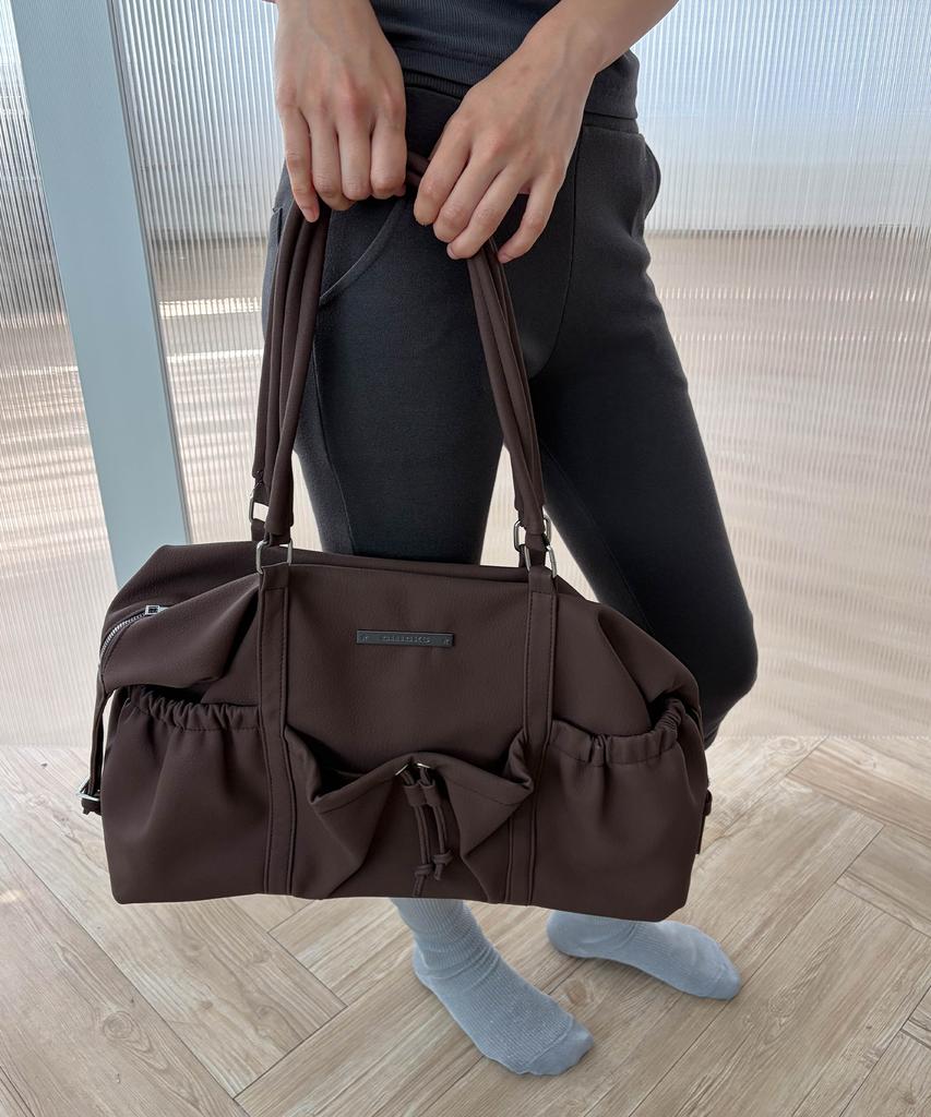 Chicks Swain Volume Draw Shoulder Bag Brown