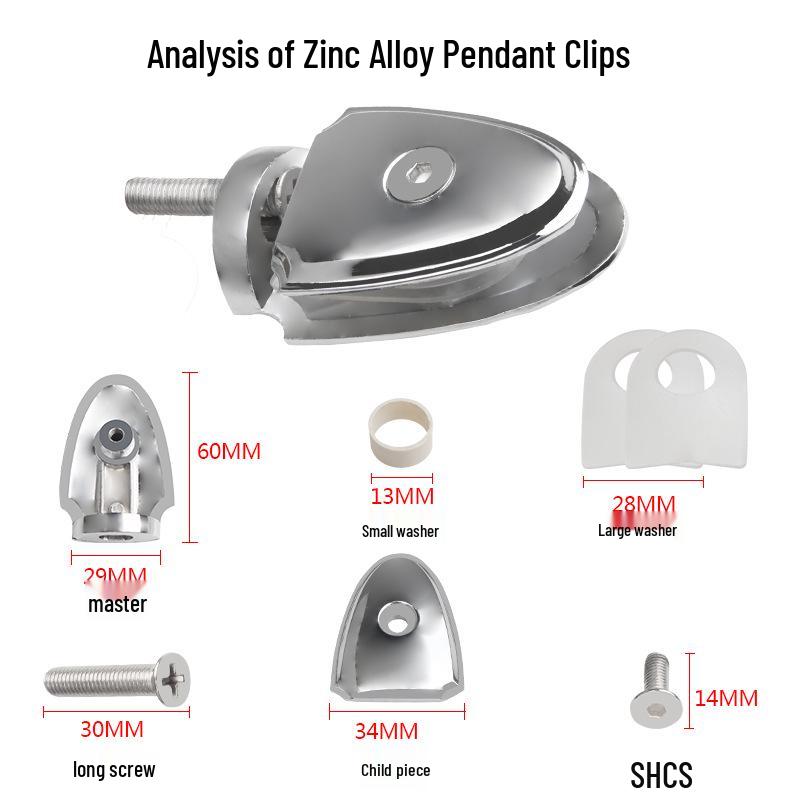 Glass Shower Sliding Door Wheel and Tapered Hanging Clip Pulley