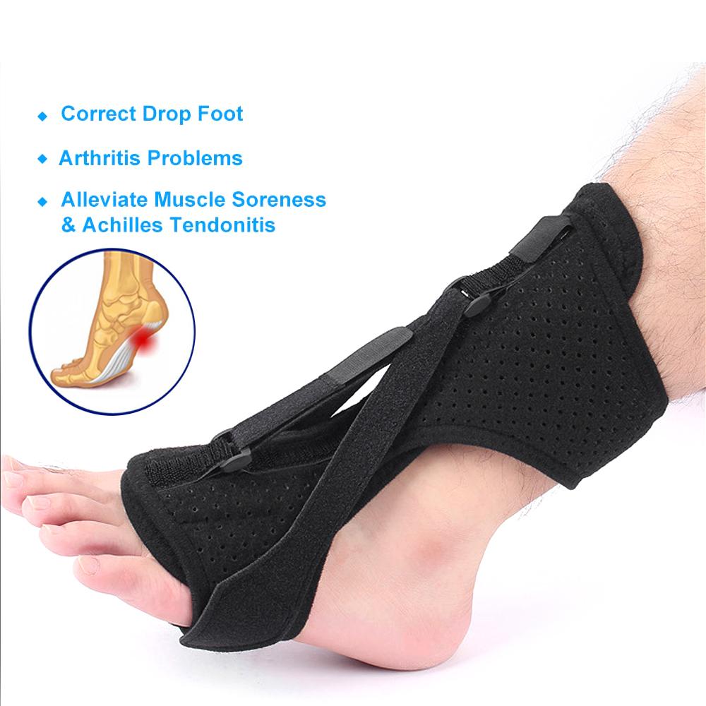 1Pc Plantar Fasciitis Night Splint Adjustable Orthotic Achilles Tendonitis Stretching Sling Foot Brace Upgraded Orthopedic Strap