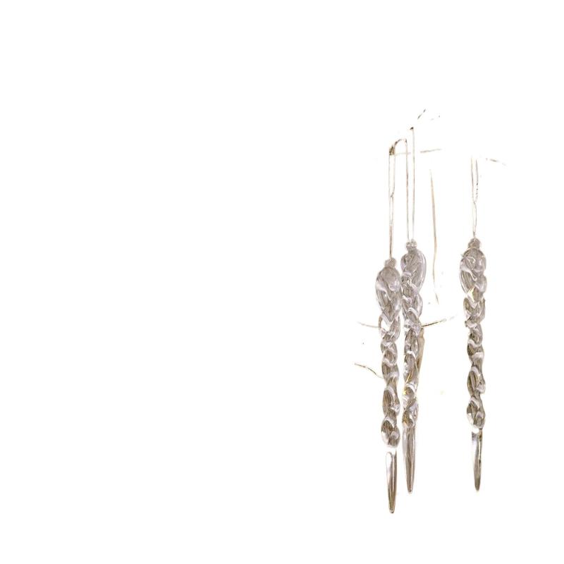 

12pcs 13cm Christmas Simulation Ice Xmas Tree Hanging Ornament Fake Icicle Winter Party Christmas New Year Home Decoration 2026