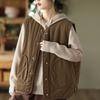 Cotton Vest Women Two Sides Wear Thickened Fall and Winter Retro Warm Comfortable Casual Sleeveless Tops