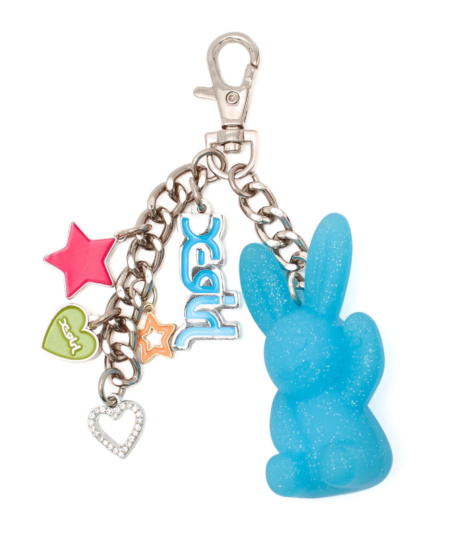 Разноцветный брелок-подвеска Gummy Bunny 105261054018 СИНИЙ ОДИН РАЗМЕР [X-girl] синий