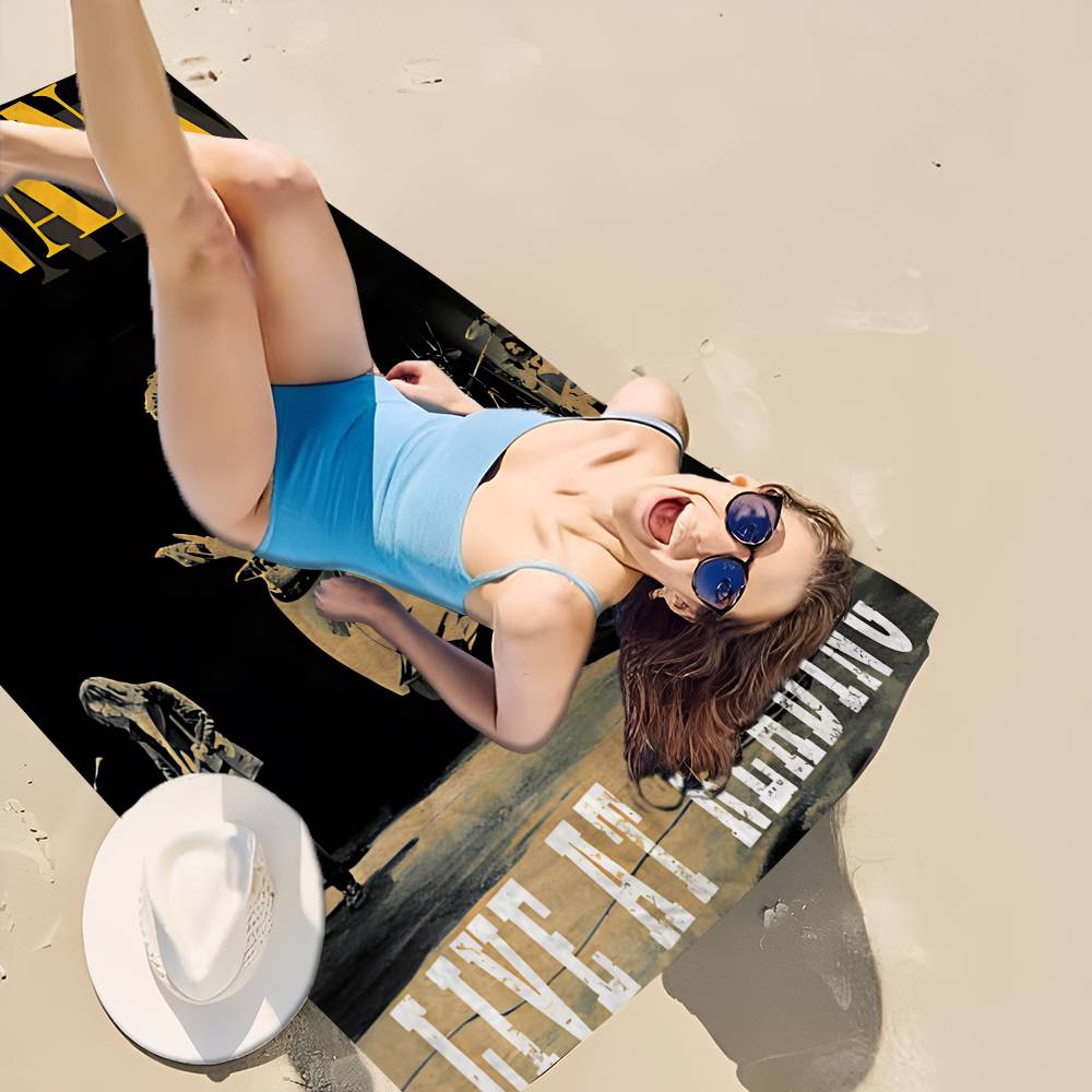 Band Hot N-Nirvana Microfiber Printed Beach Towel Mountain Climbing Yoga Beach Swimming Running Absorbent Soft Towel