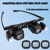 Lente d'ingrandimento da montare sulla testa 2x/6X/8X/12X/24X Lente d'ingrandimento con fascia per la testa Lente d'ingrandimento per riparazione di orologi e gioielli Luci LED Lente d'ingrandimento Microscopio